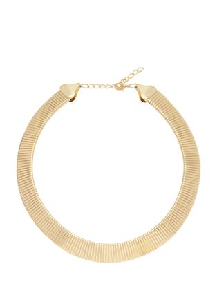 Lascana Schlangenkette LASCANA Chunky Halskette, Damen, Gr. Metall, gold (goldfarben), gl&auml;nzend, Halsketten Schlangenkette, Collier, abgerundete chunky Schlan