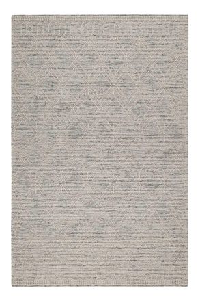 Esprit Alfombra tejida a mano de lana pura y algod&oacute;n gris y blanco 110x170