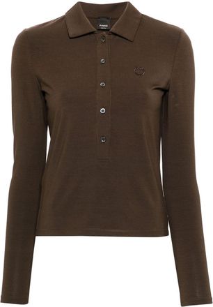 Pinko Portafoto polo top - women - Viscose/Elastane/Viscose - M - Green