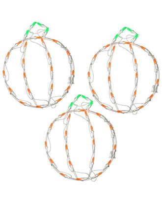 National Tree Company 14 Halloween Lighted Mini Pumpkin Trio Decoration