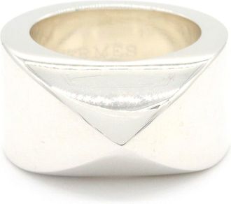 Herm&egrave;s Medor Sterling Silver 925 Band Ring (Pre-Owned)
