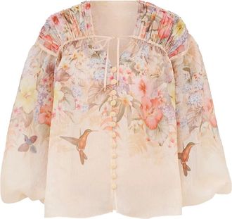 Zimmermann Blusa Illuminate - Toni neutri