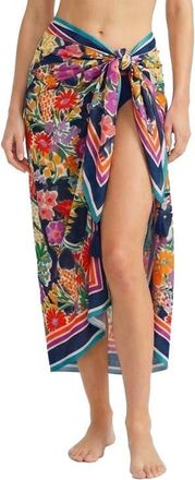 Change of Scenery Melanie Border Print Pareo Cover-Up in Gardenia at Nordstrom