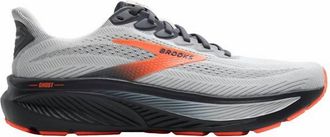 Brooks Mens Ghost 17 Running Shoes In Oyster Mushroom/orange/ebony
