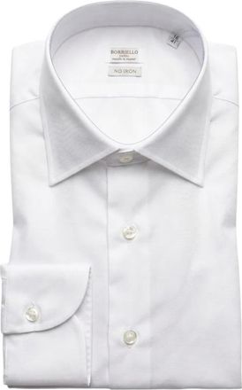 Borriello Overhemden, Heren, Wit, 4Xl, Katoen, 22000 Light Oxford Overhemd
