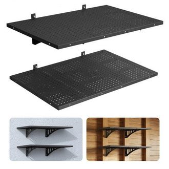 OEM Estanter&iacute;a De Pared De Acero Resistente 610x914 Mm, Carga 254kg En Total 127kg Por Estante, Distancia Ajustable, Juego De 2 Estanter&iacute;as Flotantes Con 