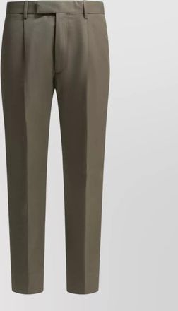 Ermenegildo Zegna tailored trousers pleated front belt loops pockets