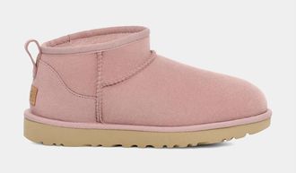 UGG Womens Classic Ultra Mini Boot In Rose Grey