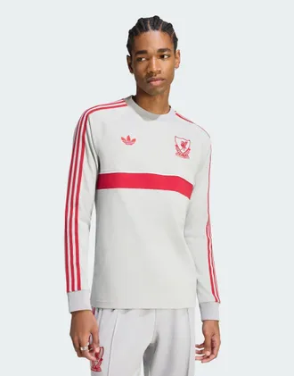 adidas Liverpool FC Originals - Maglietta a maniche lunghe grigio due