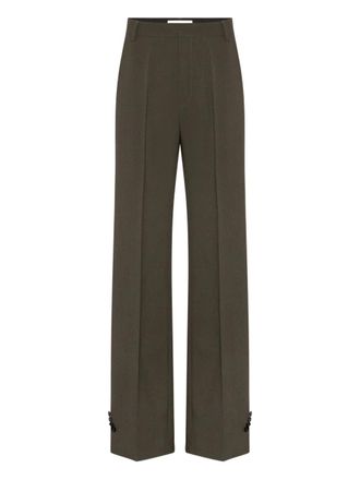 Jean Paul Gaultier hem buttoning tailoring trousers - Brown