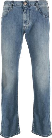 Emporio Armani J45 straight-leg twill jeans - men - Cotton/Elastane - 38 - Blue