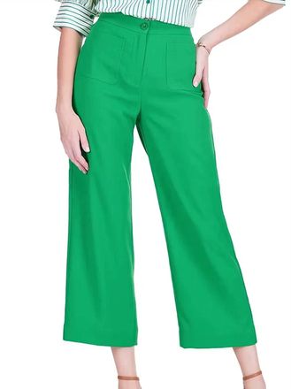 Jade Yoga Pocket Crop Pants In Green