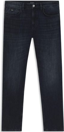 HUGO BOSS Mens Delaware Slim Fit Five Pocket Jeans in Dark Blue - Size 30W/32L