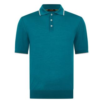 Moorer Polo Shirts, male, Blue, Size: S Polo Shirt