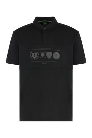 HUGO BOSS Black Relaxed Fit Printed Polo