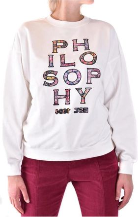 Philosophy di Lorenzo Serafini Stijlvol Sweatshirt - Dames - Sweatshirts - Beige - XS - Katoen - Hoodies & sweatvesten