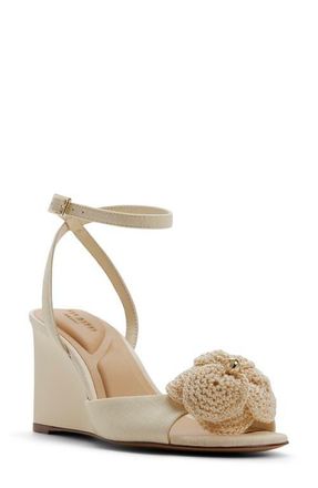 Ted Baker Bridget Ankle Strap Wedge Sandal in Cream at Nordstrom, Size 9.5