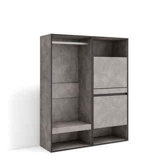 Skraut Home Vestidor efecto madera cemento 120x35x145cm