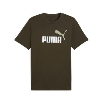 Puma T-Shirt PUMA ESS 2 COLOR NO. 1 LOGO TEE, Herren, Gr. XXL, gr&uuml;n (schwarz olive), Jersey, Obermaterial: 100% Baumwolle, unifarben, regular fit normal, R