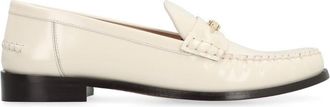 Ferragamo White Leather Loafers