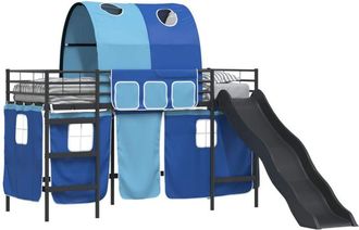 vidaXL Estructura De Litera Para Ni&ntilde;os Negro Y Azul 74,5 X 190 Cm Vidaxl