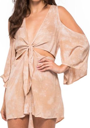 Blue Life Juliette V-Neck Mini Dress In Nude Beach