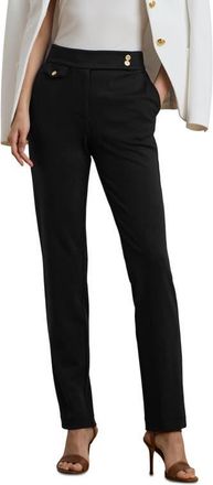 Lauren Ralph Lauren Ponte Ankle Pants in Black at Nordstrom, Size Small P