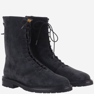 Legres Suede Lace-Up Boot - Black
