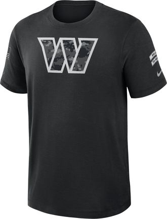 Nike Washington Commanders Salute to Service Slub Nike Mens Dri-FIT NFL T-Shirt in Black | 34900AA2Z-AEG