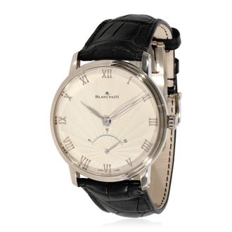 Blancpain Pre-owned Blancpain Villeret Flinque Opaline Dial Mens Watch 6653-1542-55b