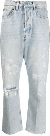 Polo Ralph Lauren distressed-effect cropped jeans - women - Cotton - 25 - Blue