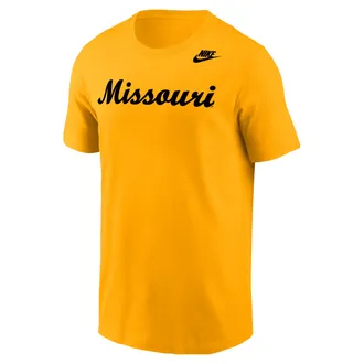 Nike Missouri Tigers Nike Mens Football T-Shirt in Yellow | M11332P393MISR-GLD
