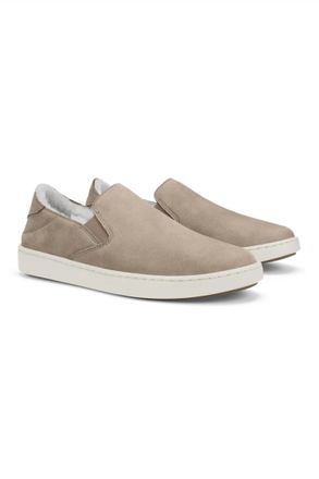 Olukai Womens Pehuea Cozy Sneaker In Taupe Grey