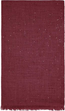 Brunello Cucinelli Sciarpa con frange - Rosso