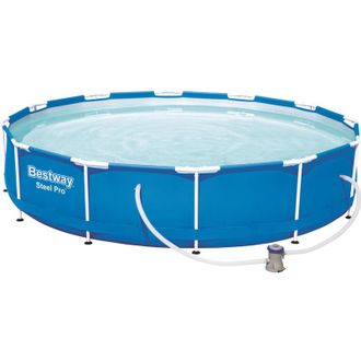 Bestway Piscina Steel Pro Frame Redonda Con Estructura De Acero 366x76cm Desmontable Pool Con Bomba De Filtro