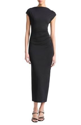 Vince Cowl Neck Pima Cotton Midi Dress in Coastal at Nordstrom Rack, Size Small