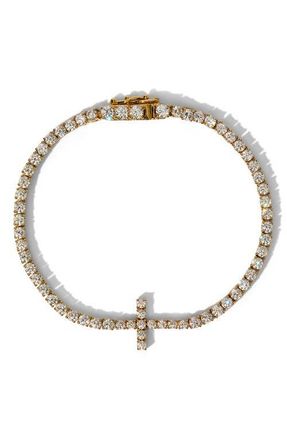 Nadri Astrid Cross Tennis Bracelet in Gold at Nordstrom