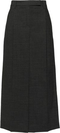 Brunello Cucinelli darted pencil skirt - women - Virgin Wool/Acetate/Spandex/Elastane/Polyester/Cotton - 44 - Grey