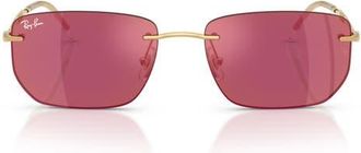 Ray-Ban 56mm Rimless Irregular Sunglasses in Arista at Nordstrom
