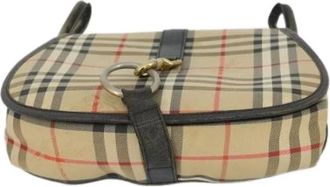 Burberry Pre-owned Handbags, female, Multicolor, Size: ONE SIZE Pre-owned Canvas Shoulder Bag