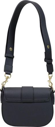 Love Moschino Womens Logo-Embellished Polyurethane Shoulder Bag Black