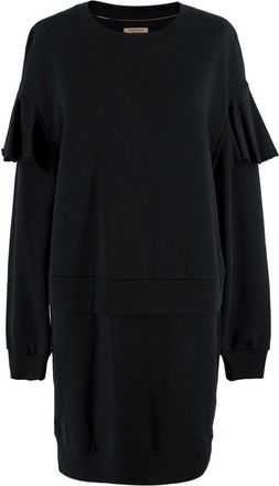 Burberry Black Ruffled Layered Sweatshirt Dress Size S