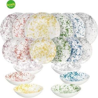 Tognana Servizio Piatti 18 Pezzi Apulia in Porcellana Bianca Linea Madison