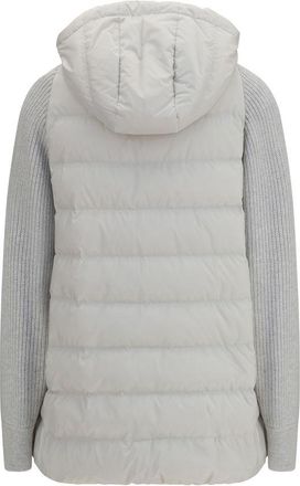 Brunello Cucinelli Womens Gray Polyester Full-Length Jacket Clothing