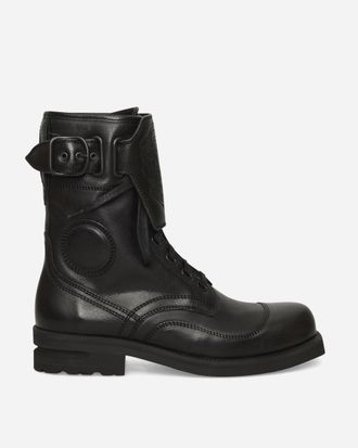 Kiko Kostadinov Men s Fitz Military Boots Petrol Black