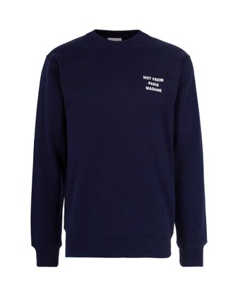 Dr&ocirc;le de Monsieur Crew Neck Sweatshirt with Ribbed Cuffs
