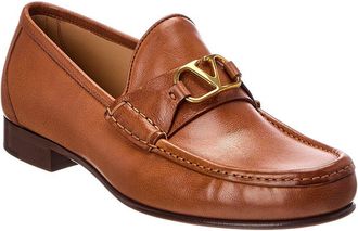 Valentino Vlogo Leather Loafer
