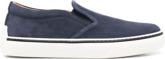 Tod's suede slip-on sneakers - men - Rubber/Calf Suede/Calf Leather - 10 - Blue