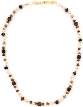 Panacea Mixed Stone & Freshwater Pearl Beaded Necklace in Brown at Nordstrom Rack
