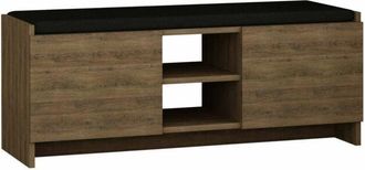 Dmora Scarpiera Algedi, Mobile portascarpe, Armadio da ingresso multiuso, Mobiletto per calzature, 110x37h43 cm, Rovere, con imballo rinforzato, con